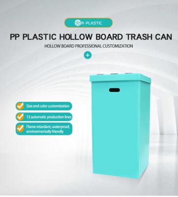 China Recycled Materials Correx Piped Plastic PP Recycle Bins For Dust Storage for sale