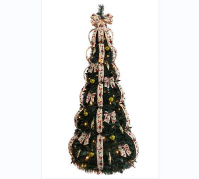 China Decorated Christamas Decoration And Automatic Pre-Lit Christmas Tree With Tree Bag Pull Up Christmas Tree for sale