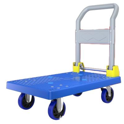 China ZhiYue China Supplier Industrial Folding Handle Platform Hand Truck Transport Cargo Hand Truck Truck For Warehous for sale