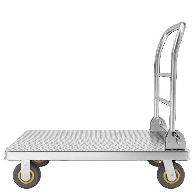 China Easy Mobile Factory Trolley Wholesale Flatbed Cart For Market Factory Workshop Warehouse for sale