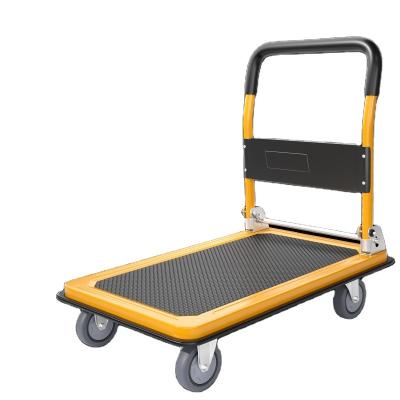 China Heavy Duty Storage Transport Tool Carts Platform Truck Cart Folding Platform TrolleyLight OfficeCustomizable Duty In A Variety Of Colors for sale