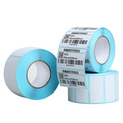 China Waterproof 500 Labels / Adhesive Roll Sticker Thermal Label Roll Thermal Paper For Thermal Barcode Printer for sale