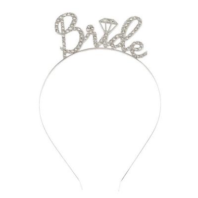 China Wholesale Environmentally Friendly Letter Bride Hair Band Wedding Alloy Headband For Woman Party Gift Hair Accessories for sale