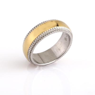 China Fashion 316L Stainless Steel Environmental Friendly Silver Color Rings For Women Men Engrave Jewelry for sale