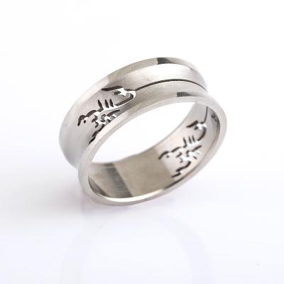 China Fashion Silver Color 316L Stainless Steel Environmental Friendly Rings For Women Men Engrave Jewelry for sale