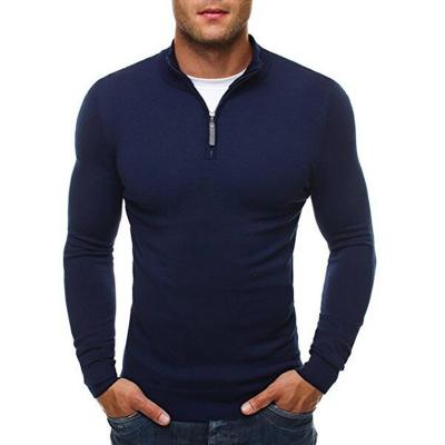 China Logo Outdoor Plain Streetwear Fleece 1/4 Sleeve Zipper Tank Top Sweatshirts Men Anti-wrinkle Long Stand Collar Pullover Custom for sale