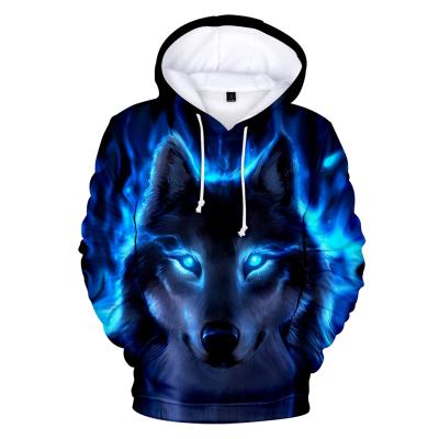 China 3D Sublimation Full Sleeve Anti-wrinkle Fashion Oversized Hoodie Streetwear Custom Animal Print Long Sleeve Pullover Unisex for sale