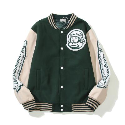 China Plus Size Custom Outdoor Men's Baseball Color Block Patchwork Breathable Chenille Embroidered College Varsity Jackets for sale