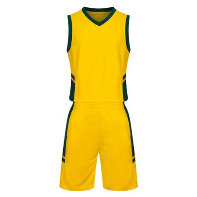 China Antibacterial Custom Basketball Jersey Set Sublimation Men Uniform Set Double Sided Adult Youth Team Sports Game Training Suit Set for sale