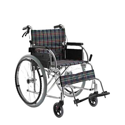 China Silla de ruedas Manual Aluminum Wheelchair Aluminum Wheelchairs Lightweight Foldable Big Wheel Manual Wheelchair for sale