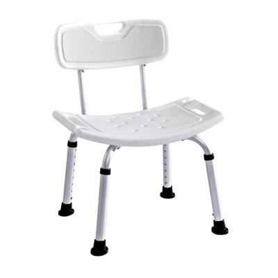 China KJT Aluminum Supply Belderly Anti-Slip Shower Chair Adjustable Lightweight Shower Chair With Arm And Backrest Bathroom Safety for sale