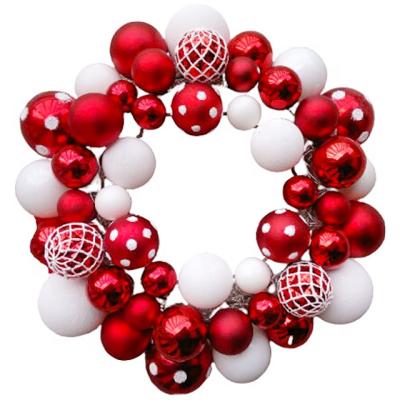 China Colorful Decoration Plastic Christmas Supplies Christmas Ball Garlands For Front Door for sale