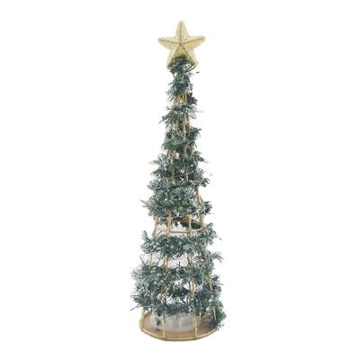 China Hot Sale Plastic / Paper Plant Mini Artificial Trees For Christmas Tree With Lights for sale