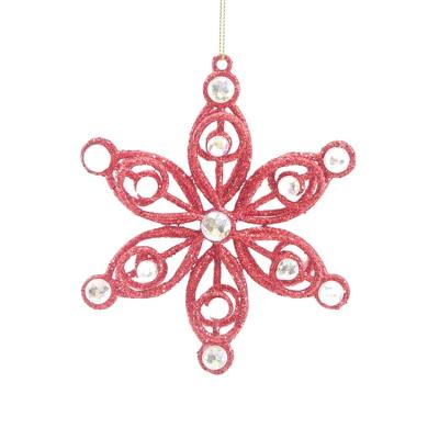 China Plastic Home Decoration Luxury Christmas Snowflake Ornament for sale