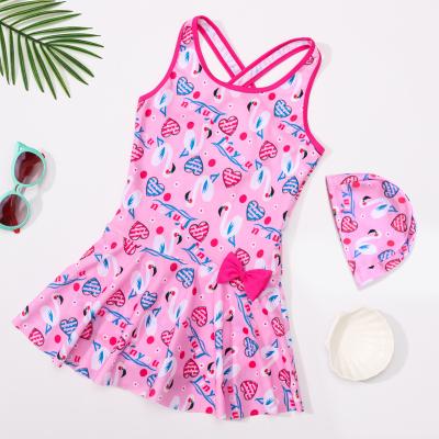 China Good Quality Breathable Comfortable Cute One Piece Dress Little Girl Swimsuit for sale