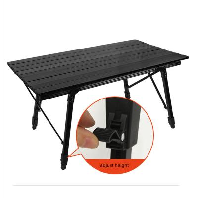 China Lightweight And Portable Camping Table Folding Adjustable Height Aluminum Outdoor Table for sale