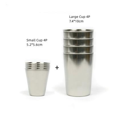 China Wholesale Premium Bar Quality Disposable Steel Cup Beer Stacking Tumbler 304 Stainless Steel Sets Pint Mug for sale