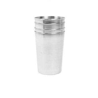 China Disposable Single Wall Stainless Steel Pint Mug 330ml With Storage Bag 4 Pieces Steel Beer Mugs for sale