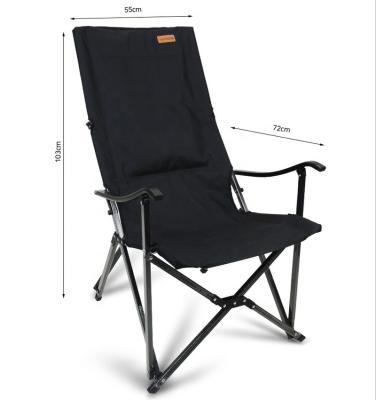 China Portable and Ultralight Outdoor Aluminum Beach Chair Camping Raising Portable High Back Folding Chair for sale