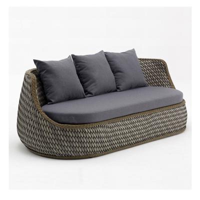 China Luxury high quality outdoor home furniture patio rattan fabric garden cooling sectional sofa for sale for sale