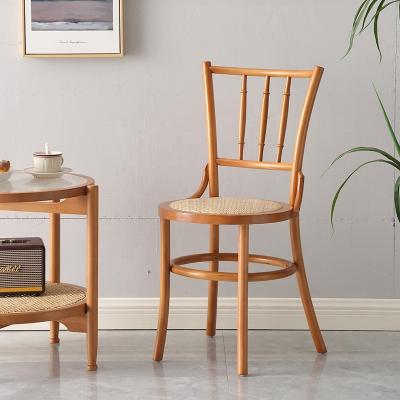 China (Other) Traditional Style Open Back Panel Beech Wood Sturdy Adjustable Dining Dining Chair for sale