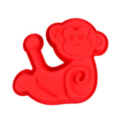 China Viable Factory Customize Dinosaur Silicone Cake Mold Monkey Silicone Cake Mold Baking Products Sell Cake Mold for sale