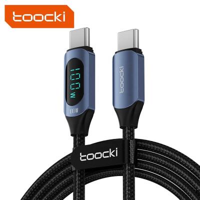 China Toocki newcomer 2023 fast charging high speed type-c cable 100W to type-c with digital display data cable for sale