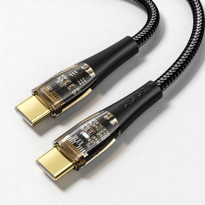 China Toocki 2023 Fast Charging High Speed ​​Cable Transparente PD 40gbps 100w high density woven fast charging data cable type c to type c for computer for sale