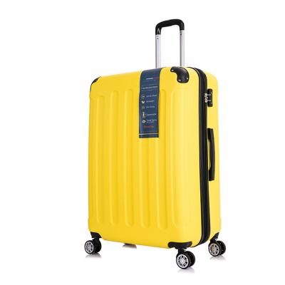 China NATIONAL Hot Sale High Quality Fashion Ladies ABS Trolley Luggage Yellow Suitcases Bags for sale