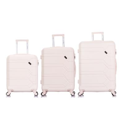 China Vspink Logo Fashionable Suitcase Sets 3 Pieces ABS Hard Shell Trolley Case Set Travel Trolley Luggage Moving Bags 2020 for sale