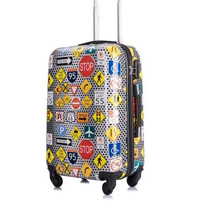 China Fashionable 3 Pcs Trolley Luggage Sets With PC Printing Cardboard Carry On Case Large Set Suitcases Travel Boarding Luggage With Wheels for sale