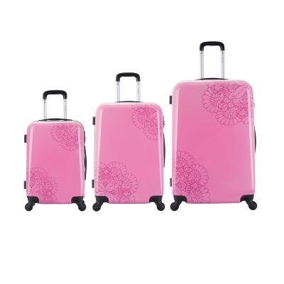 China 2022 Fashionable New Cardboard Luggage Bag Sets Factory Travel Trolley Bag PC Printing Trolley Suitcases Maletas de viaje Traveling Bag for sale