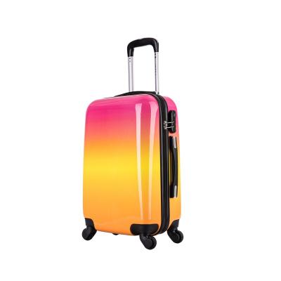 China 2022 New Fashionable PC Suitcase Traveling Bags Sets Popular Trolley Printed Hard Plastic Suitcase Luggage Bag Set ABS&PC Case for sale