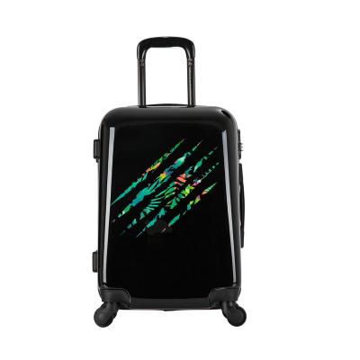 China 2022 Custom PC Printed Trolley Case Shell Luggage Sets Trendy Hand Traveling Hard Suitcases Box Luggage Customized Pattern Travel for sale