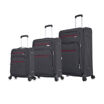 China Fashionable Wholesale Trolley Case Sets With Cheap Soft Fabric 1200D Nylon Waterproof Soft Trolley Travelers Luggage Sets Suitcase for sale