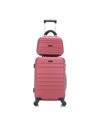 China Fashionable High Quality Hard Plastic Case Able Universal America Europe Wheel Travel Trolley Luggage Folding ABS Hard Plastic Case for sale