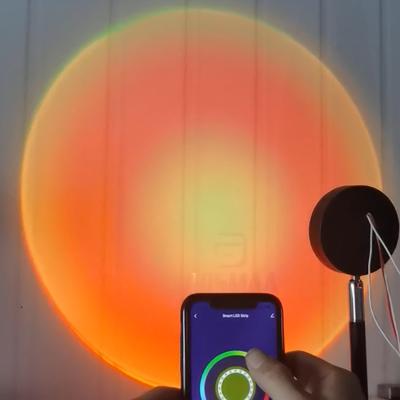 China 2022 High Quality Cheap Standing Floor Lamp Shade Dropshipping New Product Price Sunset Projector Lamp LED Sunset Projection Light With App for sale