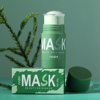 China Clay Mud Solid Green Tea Facial Mask Stick Moisturizer Stick Matcha Skin Care Stick Green Facial Mask Stick for sale