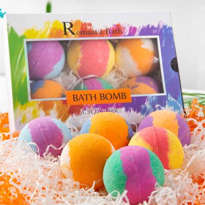 China OEM ODM Home Natural Ingredients Handmade Hotel Spa Bath Bomb 100% Moisturizing Organic Fizzy Bath Bombs for sale