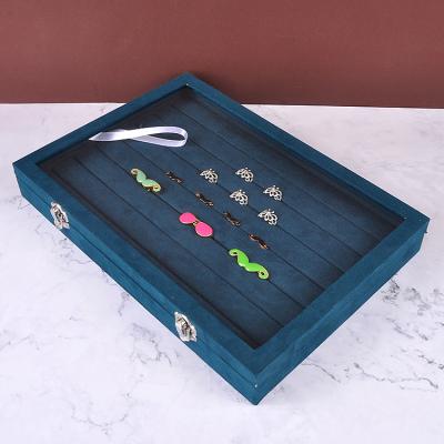 China Fashion Simple Elegance China Fashion Luxury Ring Jewelry Stand Large Capacity Ring Storage Box With Lid Display for sale