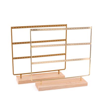 China Jewelry Display Customized Wholesale Multicolor Metal 3 Layer Earring Ear Studs Jewelry Display Rack for sale