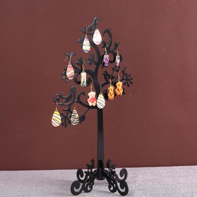 China Bird Tree Commercial Jewelry Display Metal Earring Holder Metal Piercing Display Stands for sale