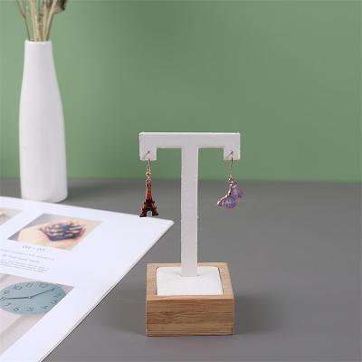 China Fashion Elegance Simplicity Luxury Earring Studs Stand To Show Rotating Bracelet Display Rack Exquisite Wooden Stand Up Display for sale