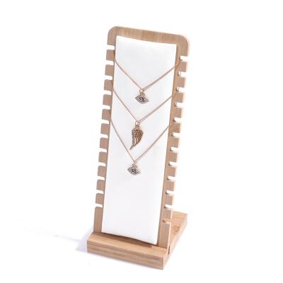 China Fashion Elegance Luxury Simplicity Removable Bamboo And Wooden Jewelry Stand China Fashion Necklace Jewelry Display Rack Vertical Jewelry Display Rack for sale