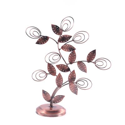 China Leafy Tree 112 Holes 21 Hooks Display Rack Metal Jewelry Display Stand Wholesale Necklace Holder for sale