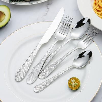 China Sustainable stainless steel cutlery set dinner knife+dinner fork+dinner spoon+teaspoon for sale