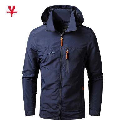 China Custom Logo Windbreaker Polyester Zipper Anorak Outdoor Waterproof 100% Waterproof Jacket Jogging Golf Plus Size for sale