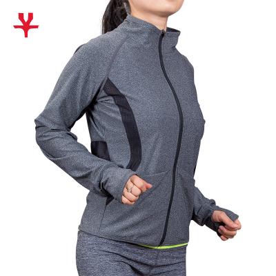 China QUICK DRY Simple Women Slim Fit Long Sleeve Tight Gym Tops Fitness Sports Yoga Jacket for sale