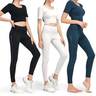 China Private Label 2021 Breathable Workout Wear Plus Size Fitness And Yoga Wear Activewear Two Piece Seamless Leggings Sets For Women for sale