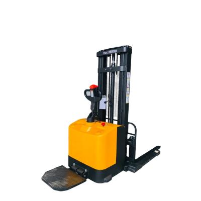 China Hotels Wholesale High Quality 1ton 1.5 Ton Stacker Automatic Forklift Full Electric Pallet Truck for sale